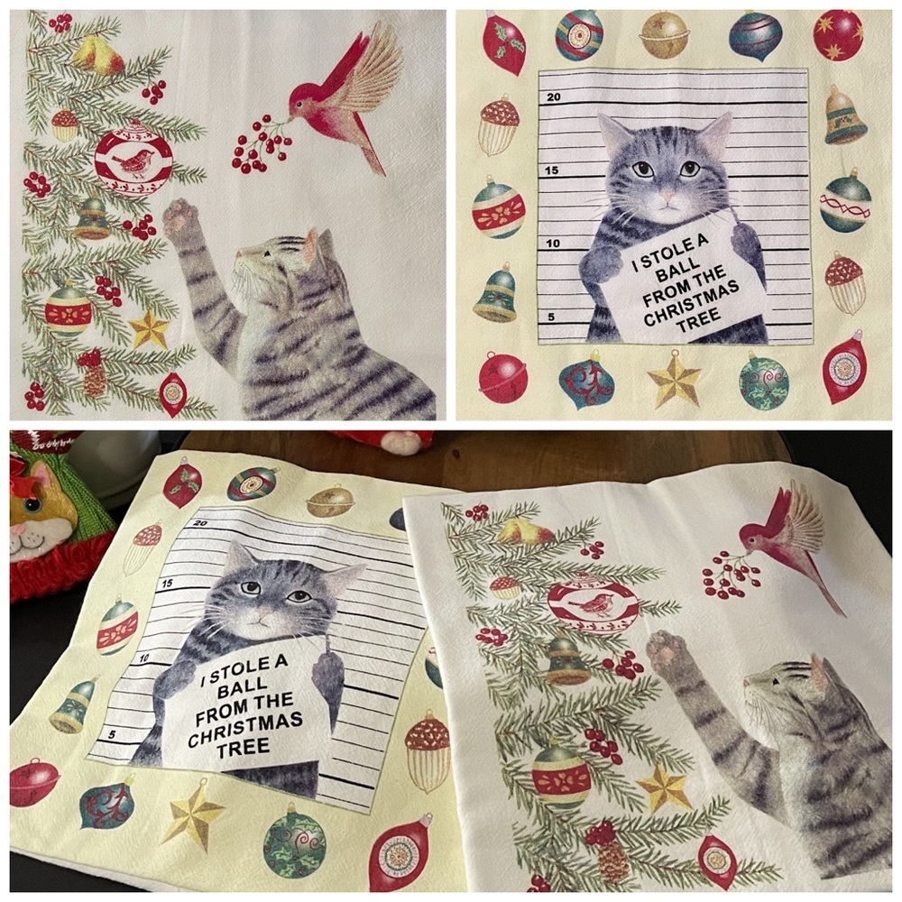 🏠Host Pick🏠 Alice’s Cottage Christmas Flour Sack Towels